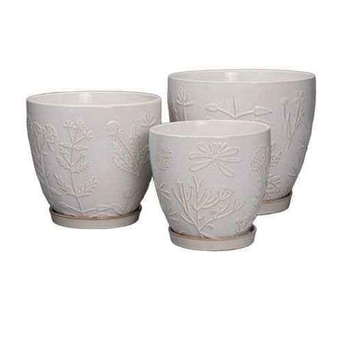 釉面陶瓷园艺花盆 - AN173010 series - Guangzhou Ancooly Gardening LTD - 岛台式 / 锥形 / 家用