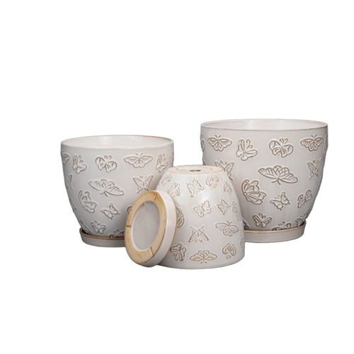 釉面陶瓷园艺花盆 - AN17301 series - Guangzhou Ancooly Gardening LTD - 岛台式 / 锥形 / 家用