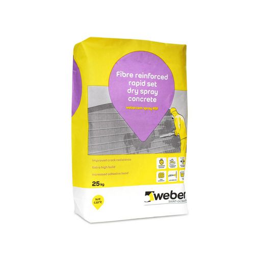 加固纤维混凝土 - WEBERCEM SPRAY RSF - Weber - 结构化 / 集料 / 聚合物