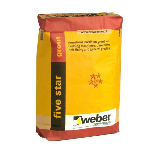 固结砂浆 - WEBERCEM FIVE STAR GROUT - Weber - 防回缩 / 灌浆 / 用于混凝土