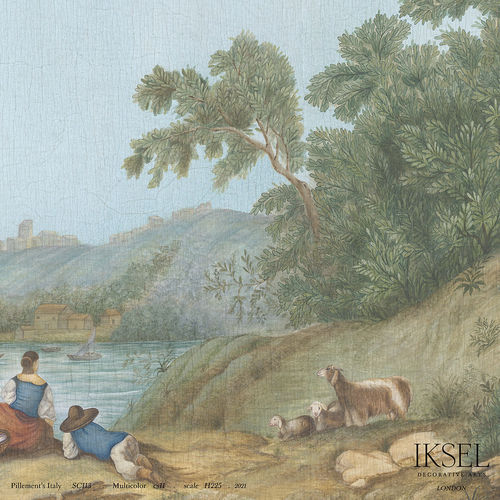 传统风格墙纸 - SC113 Pillement's Italy - Iksel Decorative Arts - 玻璃纤维 / 乙烯基 / 自然图案