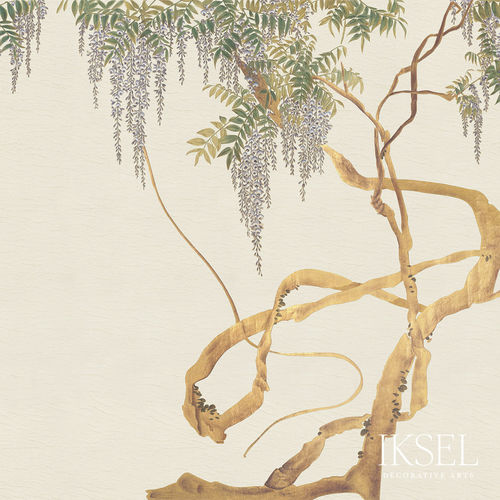 现代风格墙纸 - SC110 Edo Wisteria - Iksel Decorative Arts - 乙烯基 / 玻璃纤维 / 自然图案