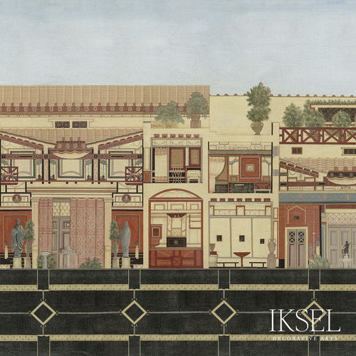 现代风格墙纸 - SC148 Roman Villa Original - Iksel Decorative Arts - 全景式 / 几何图案 / 都市图案