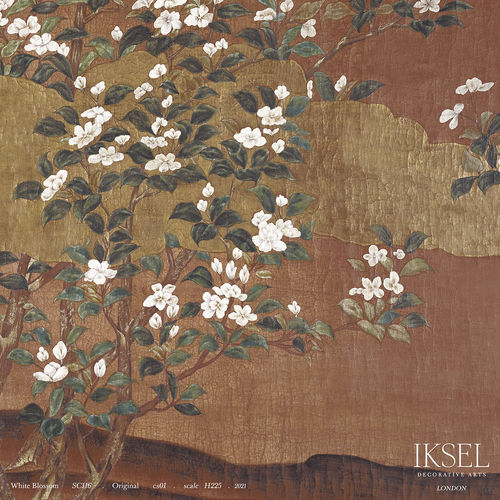 现代风格墙纸 - SC116 White Blossom Original - Iksel Decorative Arts - 自然图案 / 印花 / 棕色