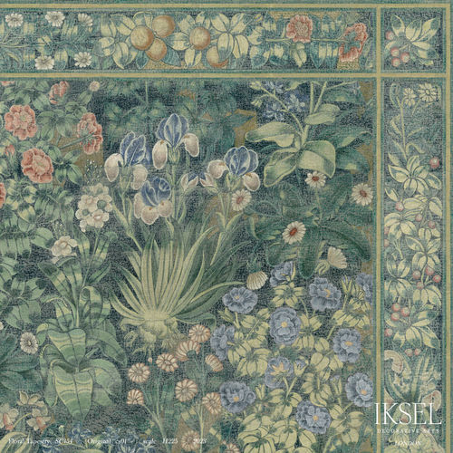 现代风格墙纸 - SC154 Floral Tapestry - Iksel Decorative Arts - 玻璃纤维 / 乙烯基 / 自然图案