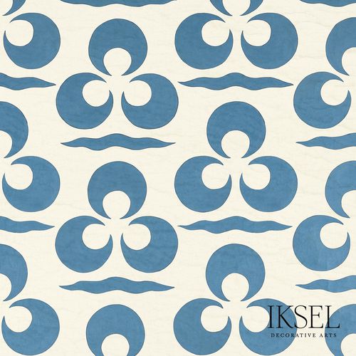 现代风格墙纸 - IZNIK CHINTAMANI AND CRESCENT CR45 ALBASTER BLUE RW111 - Iksel Decorative Arts - 玻璃纤维 / 乙烯基 / 波纹