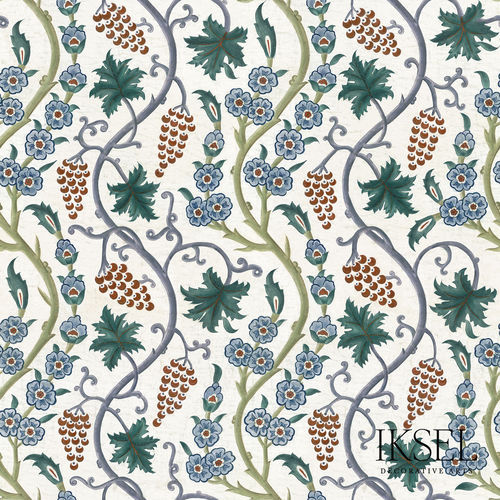 现代风格墙纸 - IZNIK SERAGLIO RW105 - Iksel Decorative Arts - 玻璃纤维 / 乙烯基 / 自然图案