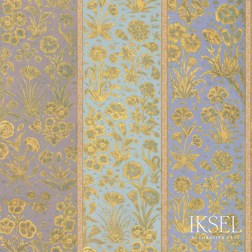 传统风格墙纸 - RW925 Kutch Behar Stripe cs01 Original - Iksel Decorative Arts - 玻璃纤维 / 乙烯基 / 印花