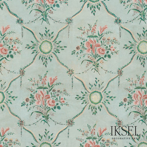 现代风格墙纸 - RW414 Louis XVI Bouquet - Iksel Decorative Arts - 玻璃纤维 / 乙烯基 / 自然图案