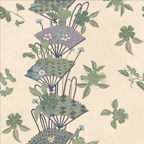 现代风格墙纸 - RW610 Japanese Fans - Iksel Decorative Arts - 玻璃纤维 / 乙烯基 / 印花