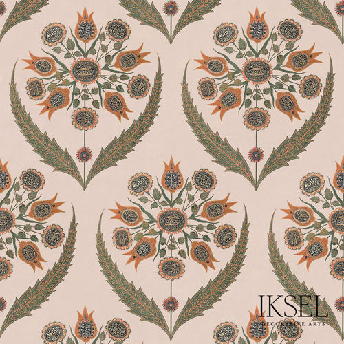 现代风格墙纸 - RW538 Calligraphy Flower - Iksel Decorative Arts - 玻璃纤维 / 乙烯基 / 自然图案