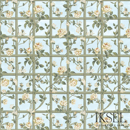 现代风格墙纸 - CE416 Rose Trellis Ceiling  - Iksel Decorative Arts - 玻璃纤维 / 乙烯基 / 自然图案