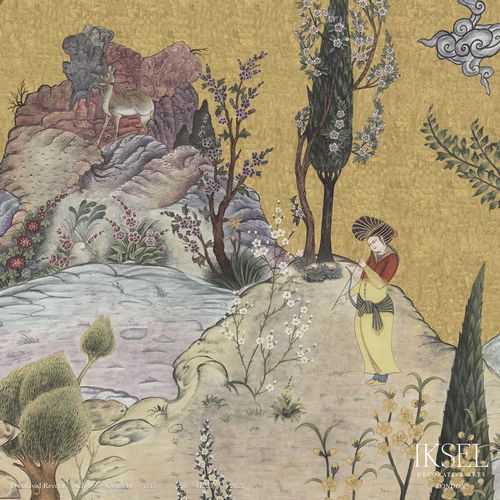 现代风格墙纸 - SC160 D-Safavid Reverie - Iksel Decorative Arts - 玻璃纤维 / 乙烯基 / 自然图案