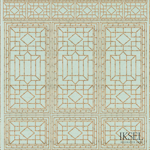 现代风格墙纸 - AR651 Bamboo - Iksel Decorative Arts - 乙烯基 / 玻璃纤维 / 几何图案