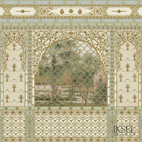现代风格墙纸 - AR302 Bikaner Bagh - Iksel Decorative Arts - 乙烯基 / 玻璃纤维 / 自然图案