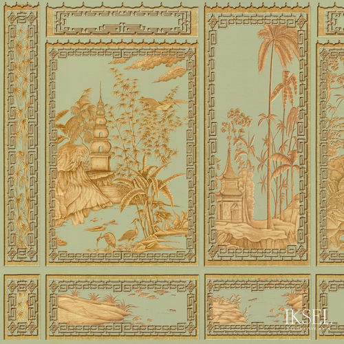 现代风格墙纸 - AR653 Chinois Key - Iksel Decorative Arts - 乙烯基 / 玻璃纤维 / 自然图案