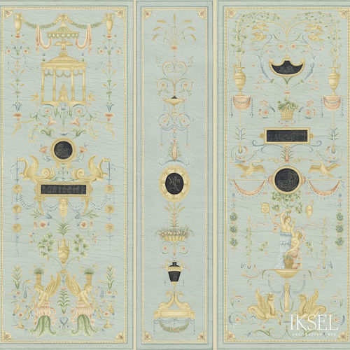 现代风格墙纸 - AR404 Directoire I - Iksel Decorative Arts - 乙烯基 / 玻璃纤维 / 花朵图案