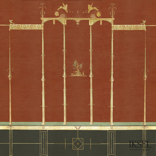 现代风格墙纸 - AR532 Red Pompeii - Iksel Decorative Arts - 乙烯基 / 玻璃纤维 / 自然图案