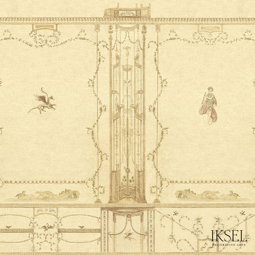 现代风格墙纸 - AR533 White Pompeii - Iksel Decorative Arts - 乙烯基 / 玻璃纤维 / 自然图案