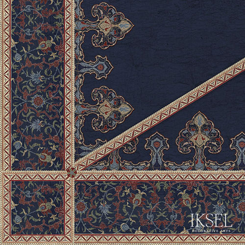 现代风格墙纸 - CE164T Aleppo Blue Tented Ceiling - Iksel Decorative Arts - 乙烯基 / 玻璃纤维 / 花朵图案