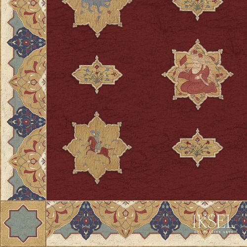 现代风格墙纸 - CE163F Aleppo Red Flat Ceiling - Iksel Decorative Arts - 乙烯基 / 玻璃纤维 / 自然图案