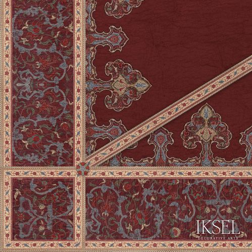现代风格墙纸 - CE163T Aleppo Red Tented Ceiling - Iksel Decorative Arts - 乙烯基 / 玻璃纤维 / 自然图案