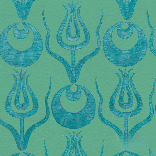 现代风格墙纸 - TULIP AND CRESCENT - Iksel Decorative Arts - 玻璃纤维 / 乙烯基 / 几何图案