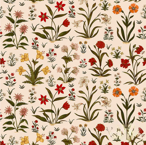 现代风格墙纸 - MOGUL FLOWERS - Iksel Decorative Arts - 玻璃纤维 / 乙烯基 / 自然图案