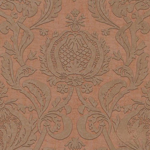 现代风格墙纸 - POMEGRANATE DAMASK - Iksel Decorative Arts - 玻璃纤维 / 乙烯基 / 自然图案