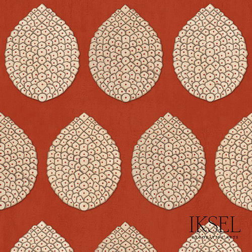 现代风格墙纸 - RW209 Pomegranate - Iksel Decorative Arts - 玻璃纤维 / 乙烯基 / 自然图案