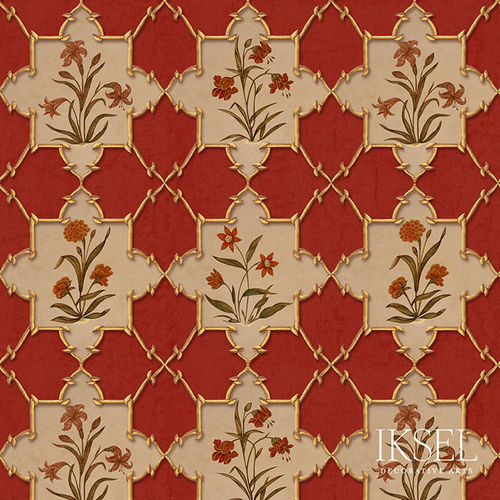 现代风格墙纸 - RW305 Rajmata Jali - Iksel Decorative Arts - 玻璃纤维 / 乙烯基 / 彩色
