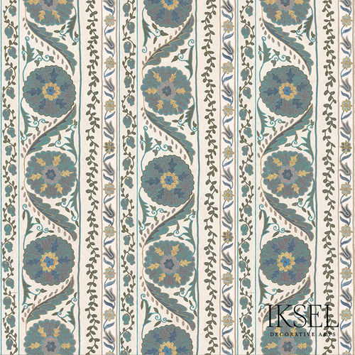 现代风格墙纸 - RW504 Suzani Borders - Iksel Decorative Arts - 玻璃纤维 / 乙烯基 / 印花