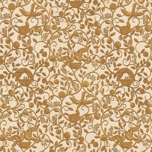 现代风格墙纸 - DECO DOVES RW444 - Iksel Decorative Arts - 玻璃纤维 / 乙烯基 / 动物图案