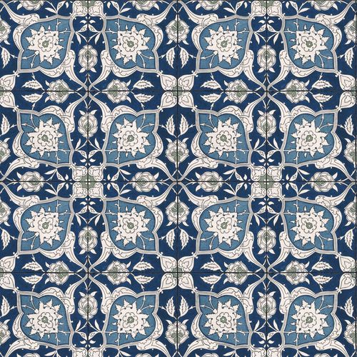 现代风格墙纸 - IZNIK NURBANU RW121 - Iksel Decorative Arts - 玻璃纤维 / 乙烯基 / 几何图案