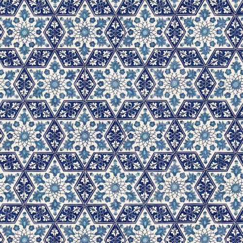 现代风格墙纸 - RW124 IZNIK CANAN STAR - Iksel Decorative Arts - 玻璃纤维 / 乙烯基 / 几何图案