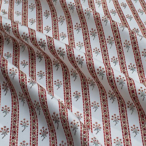 室内装饰面料 - BOUQUET STRIPE RF301 - Iksel Decorative Arts - 用于窗帘 / 用于室内装饰 / 印花