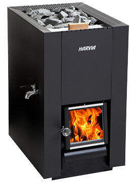 木材桑拿加热器 - Harvia Linear 22 es - Fire Ice Systemtec Georg Zelger e.K. - 20 kW...50 kW / 落地式 / 金属