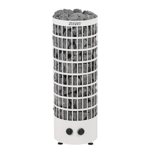 电动桑拿加热器 - Harvia Cilindro pc90ee - Fire Ice Systemtec Georg Zelger e.K. - 9 kW / 落地式 / 不锈钢