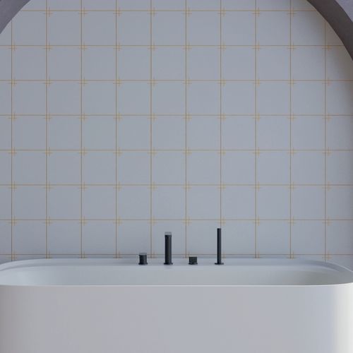 陶瓷砖 - Intersection Tile Grey Base - mavi ceramica - 半亮光型 / 上漆 / 室内