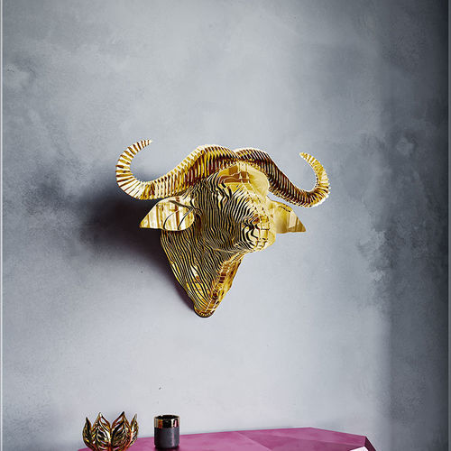 黄铜雕塑 - Moroto Buffalo - CREATUR - 壁挂 / 金色 / 黑色