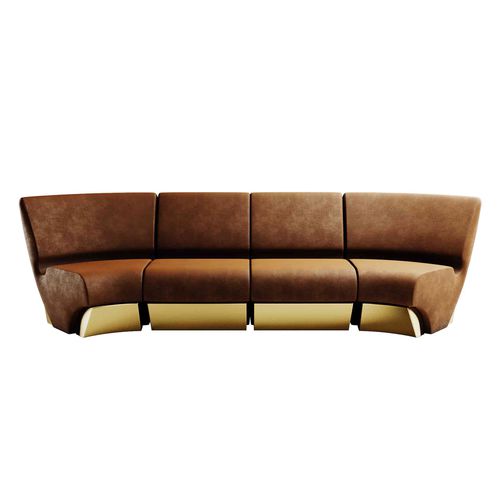 组合沙发 - GYVATÉ MODULAR SOFA - Hommés Studio - 圆弧形 / 现代风格 / 丝绒