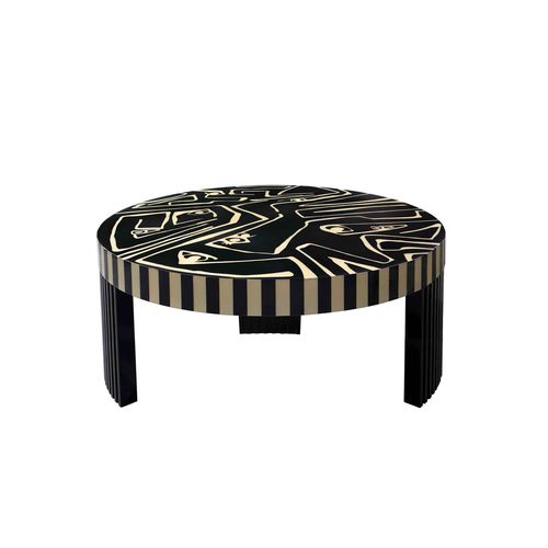 现代风格茶几 - PICASSO CENTER TABLE - Hommés Studio - 木制贴皮 / 漆木桌脚 / 圆形
