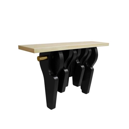 现代风格玄关桌 - CADIZ CONSOLE - Hommés Studio - 光泽漆木 / 木板桌脚 / 长方形