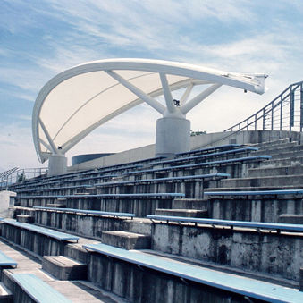 布料建筑膜材 - FGT-600(TENNIS COURT AT KUMAMOTO SPORTS PARK) - Chukoh Chemical Industries,Ltd. - 玻璃纤维 / 含氟聚合物 / 玻璃织物涂层PTFE