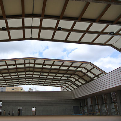 布料建筑膜材 - FGT-800(ELEMENTARY SCHOOL, KINDERGARTEN IN TOKYO） - Chukoh Chemical Industries,Ltd. - 含氟聚合物 / PTFE / 玻璃织物涂层PTFE