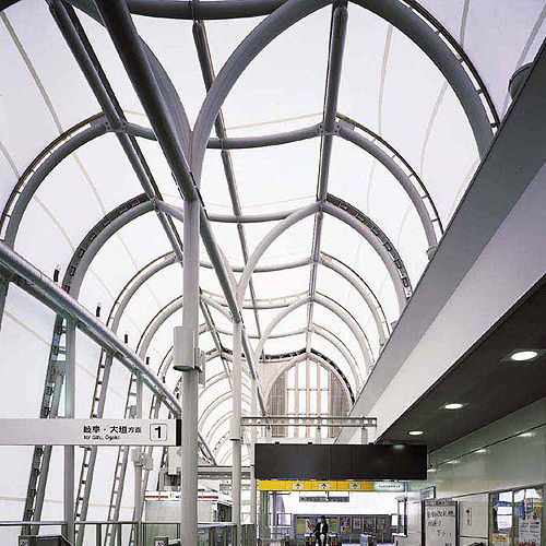 布料建筑膜材 - FGT-800(JR INAZAWA STATION) - Chukoh Chemical Industries,Ltd. - 含氟聚合物 / PTFE / 玻璃织物涂层PTFE