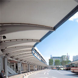 布料建筑膜材 - FGT-800(JR KORIYAMA STATION) - Chukoh Chemical Industries,Ltd. - 含氟聚合物 / PTFE / 玻璃织物涂层PTFE