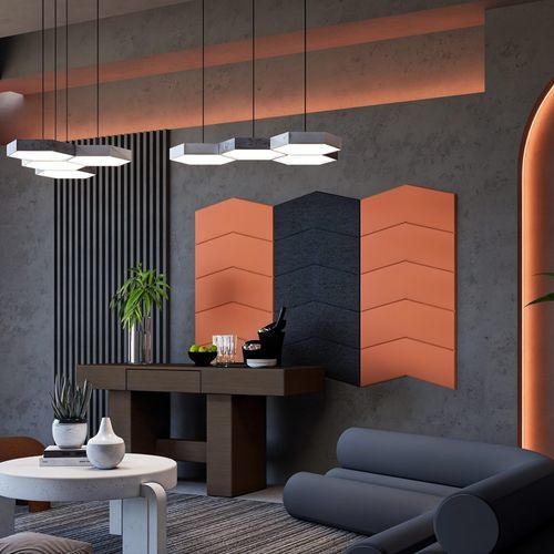墙面隔音板 - MOSAIC - The Acoustics Company SAS - PET / 布料 / 几何图形