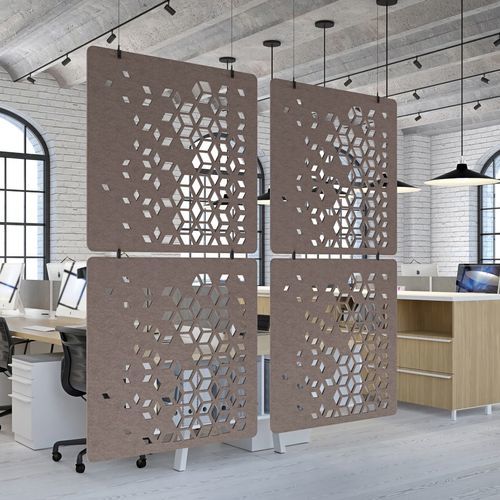 悬挂式隔音板 - VIBE SCREEN MINI - The Acoustics Company SAS - 用于房间隔断 / PET / 方形