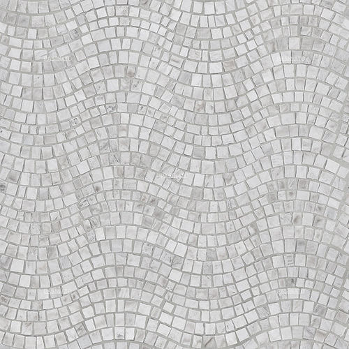 石材铺路石 - WHITE SAO TOME WAVE MESH - BRAZILIAN STONES - 玄武岩 / 户外 / 露台